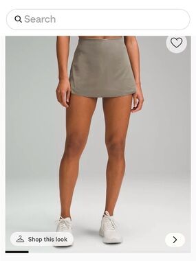 lululemon athletica white Fast and Free Mini Skirt-white